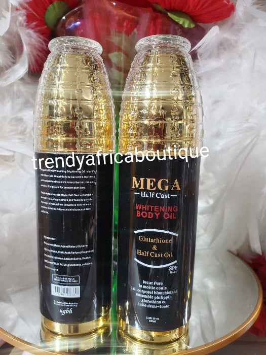 2pcs Banga; Mega Halfcast whitening body lotion & whitening body oil. filipino oil, Halfcast oil, glutathion & Arbutin Spf50. Anti stretch marks and blemishes  7 to 10 days visible RESULTS. ORGANIC FORMULA