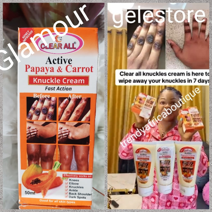 Another Banga knuckles cream. Clear All dark knuckles clear & dark spots remover cream.  Super active with carrot & Papaya x 1 tube