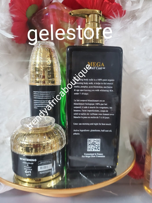 4pcs Banga; Mega Halfcast whitening body lotion, whitening body oil & face cream filipino oil, Halfcast oil, glutathion & Arbutin Spf50. Anti stretch marks and blemishes ORGANIC FORMULA👌