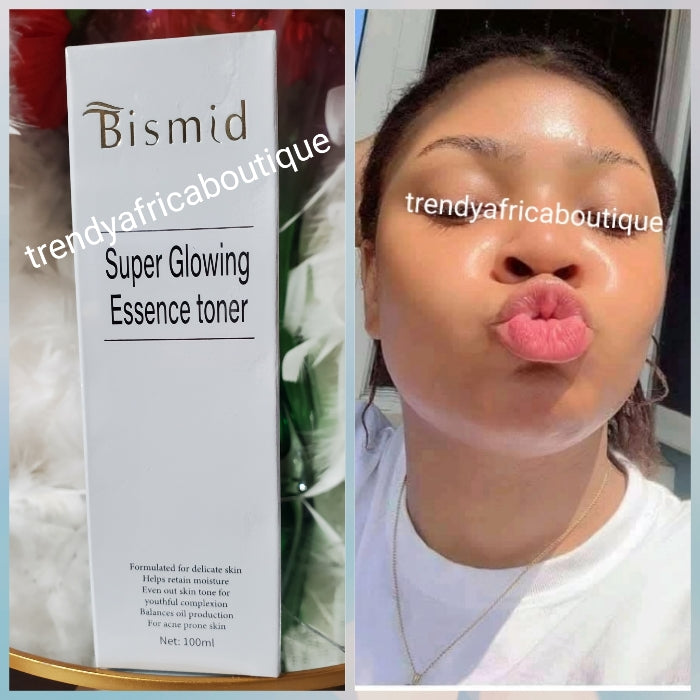 Bismid super glowing essence face toner. For delicate skin, even out skin tone for a youthful complexion 100ml x 1