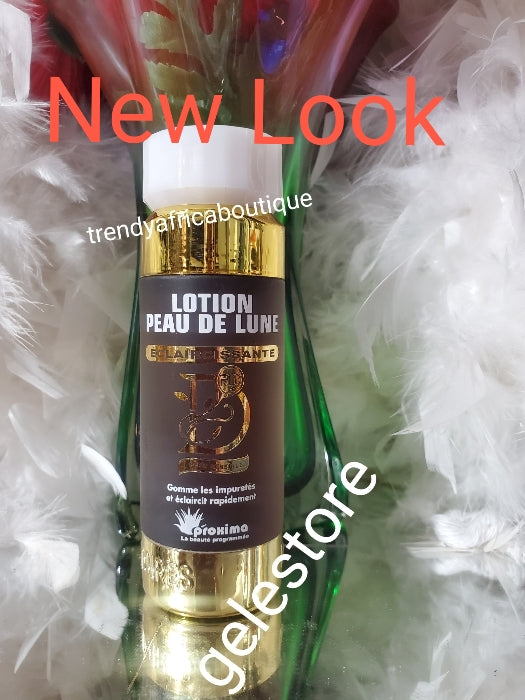NEW BOTTLE Design, same great Power: Lotion Peau De Lune super (brown) Eclaircissant tough on dark spots remover lightening face toner (face lotion). Tough on pimples and black spots 100ml bottle.