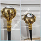 Sectional walking stick: Nigeria groom wedding walking stick hand crafted Black/gold for groom, groom's men. 37" long from top to bottom. Nigerian Traditonal wedding accessories. Comes in a travel bag. Price is for one stick!!!