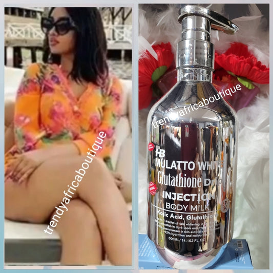 Newly Improved HB Mulatto white glutathion drip with kojic acid and glutathion skin whitening body lotion 👌 500ml x 1 spf30