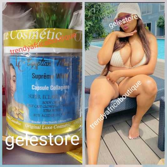 New product alert: Egyptian magic supreme white capsule collegen super whitening half cast glowing face & body cream 500g x 1.