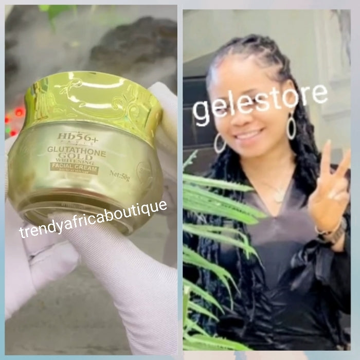 New Bangar: 2pcs perfect combo: Hb56+ Paris Glutathion GOLD. Extreme unifying skin LIGHTENING Body lotion ( milk). & Whitening facial cream. Spf45. Remove blemishes & increases skin elasticity