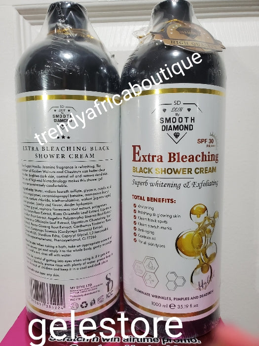 Another banga: Smooth DIAMOND Black shower gel. Super whitening and exfoliating, polishing + skin glowing bleaching bath. 1000ml x1 spf30