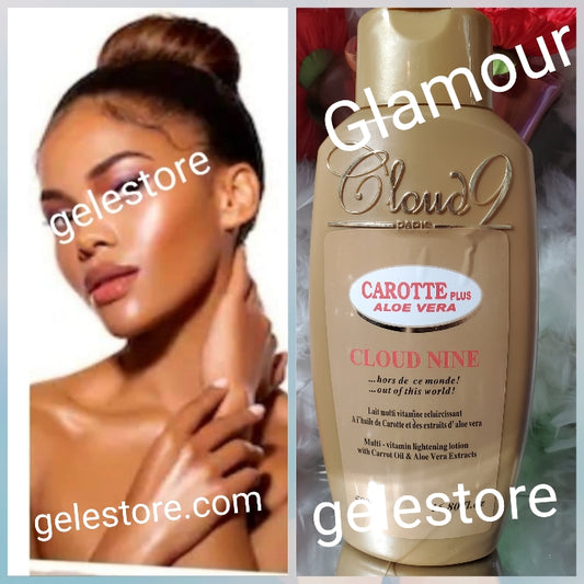 Cloud-9 paris Carotte plus Aloe vera multi vitamin lightening body lotion. Clears stretch marks, green veins and knuckles. hydroquinone FREE!!