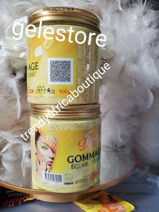 2pcs oshaprapra whitening: Teint Sucre Gommage Eclaircissant GLUTA-C. (Glutathion & VIT. C) super whitening body scrub 400g & Cream. 100% satisfaction