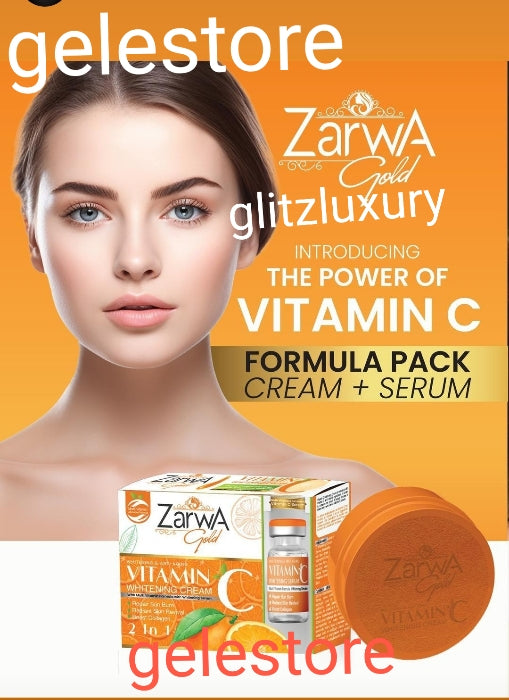 Another Bangar!!! Zarwa gold  2 in 1 Vitamin C whitening & anti-aging face cream plus serum. Anti sun burn, boost collagen, & radiant skin 👌👌👌