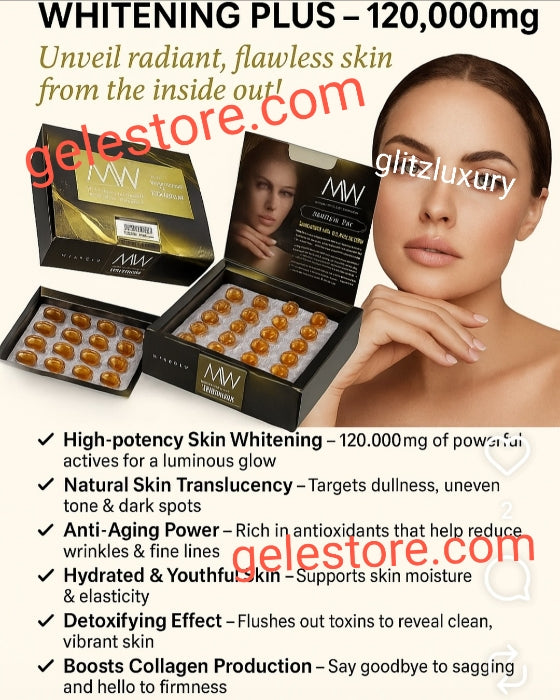 Another banga: Miracle White whitening plus royal Gold gluthatione booster. 👌 x 1 60 per pack. Anti-aging radiant skin