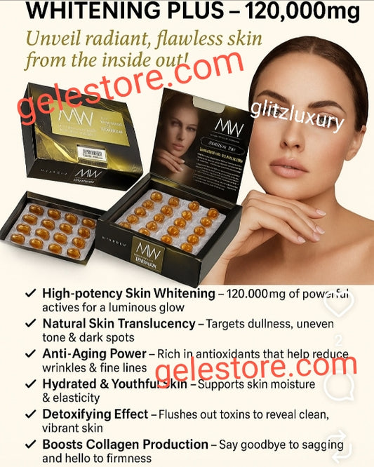 Another banga: Miracle White whitening plus royal Gold gluthatione booster. 👌 x 1 60 per pack. Anti-aging radiant skin