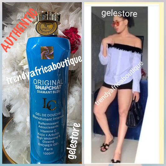 NEW PRODUCT ALERT: Original SNAPCHAT Gel De douche diamant Blue high whitening & glowing shower gel. 1000ml x 1. 💯 AUTHENTIC👌