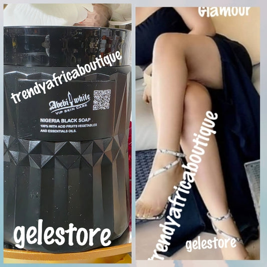 Neue authentische ABEBI White VIP 100 % BIO-Nigeria-Schwarzseife, 💯. SKIN REPAIR Anti-Aging 600 g x 1. Glutathion, ätherisches Öl, Arbutin usw