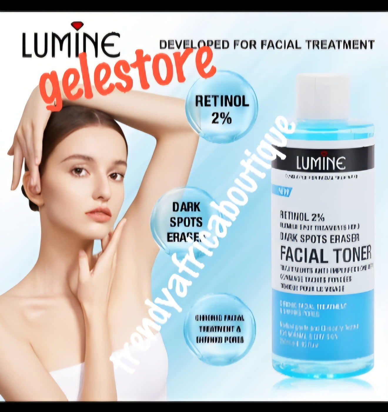 New product alert: Lumine 2% Retinol blemish dark spots eraser facial toner for normal to dry skin 250ml x 1