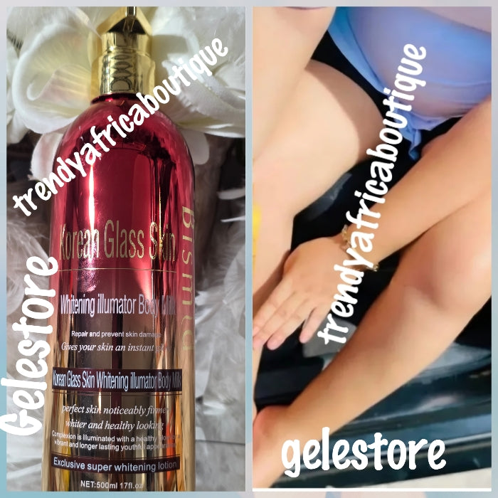 Another Banga: Bismid korean Glass Skin whitening illuminator body milk. Repairs and prevent skin damages. Whiten complexion with a healthy looking skin 500ml x 1 👌skin glowing body lotion