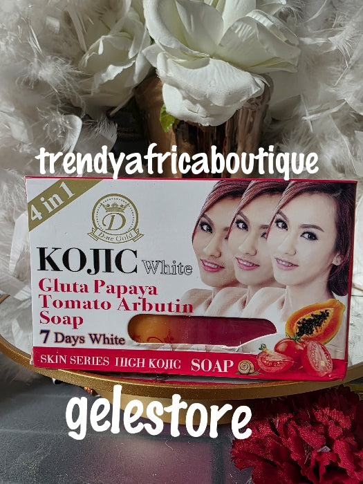 2 Bar soap sale: kojic white gluta papaya tomato arbutin soap 7 days. 160g x 2 soap