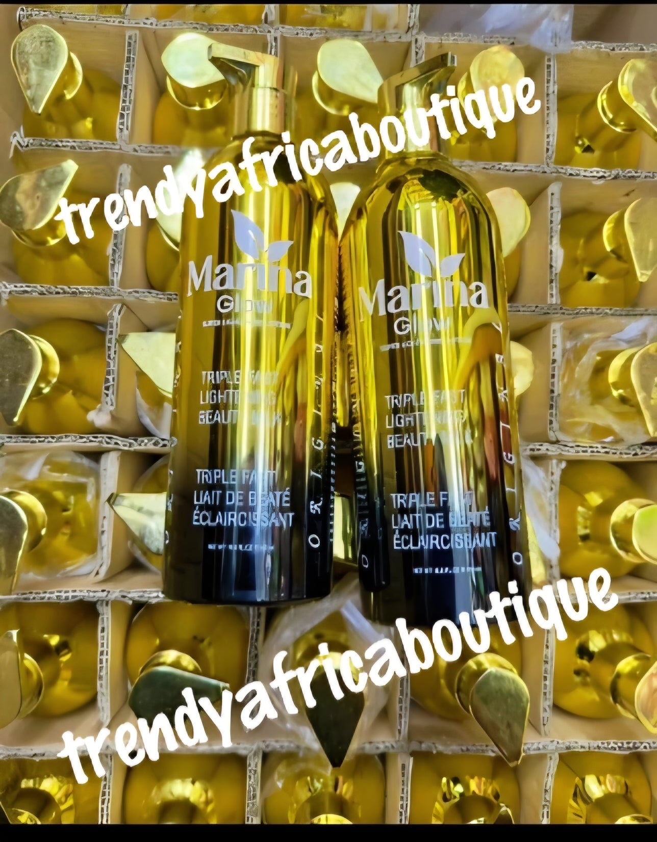 2pcs set: Another Banga! Marina Glow super lightening body lotion  (beauty milk) and soap. Triple fast action for healthy looking skin. 👌skin glowing body lotion