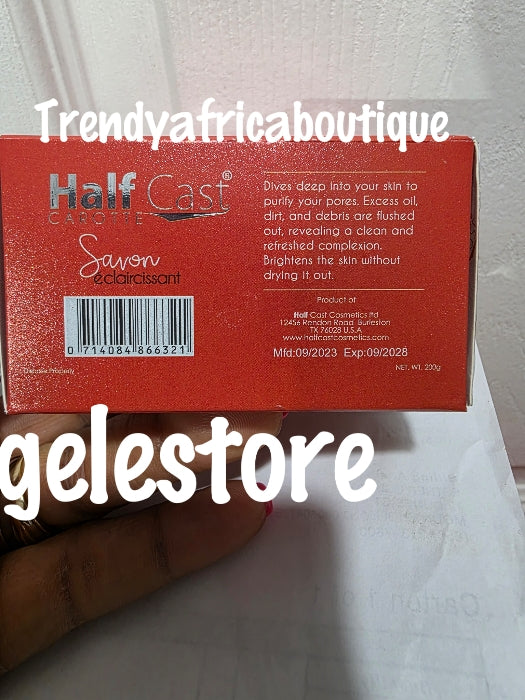 Half cast carotte supreme cleansing and exfoliating soap. 200g x 1