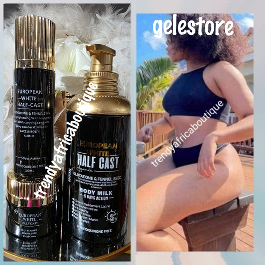 X 2 Flaschen Evob weißlich Weißes, stark aufhellendes Duschgel für Gesicht und Körper. Formuliert mit Glutathion, Honigextrakten, Zitronensäure und Kojisäuren. 500 ml x 2