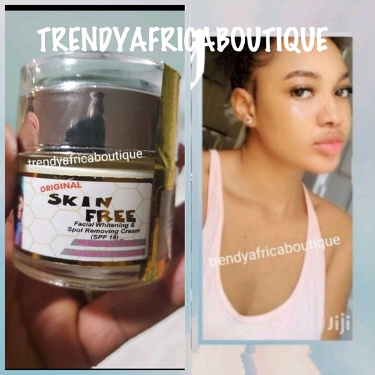 Original Skin free facial white face cream. Fast action dark spot remover with spf 18. Vit. C, Carrot oil x 1 jar sale.  7 days Action