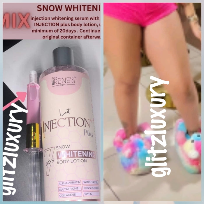 Tera Irene's SNOW whitening body lotion. See results from 7 days. Free serum attached 400ml x 1 spf 30. Glutathion, collagen alpha arbutin, witch hazel