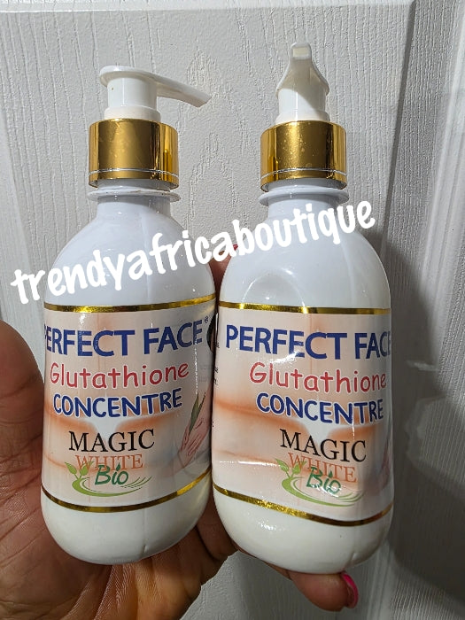 Authentische/Original PERFECT FACE Glutathion-Konzentrat-Körperlotion 250 ml, Gesichtscreme mit schneller Wirkung 60 g x 1 und Perfect Face Glutathion-Konzentrat-Öl 60 ml x 1