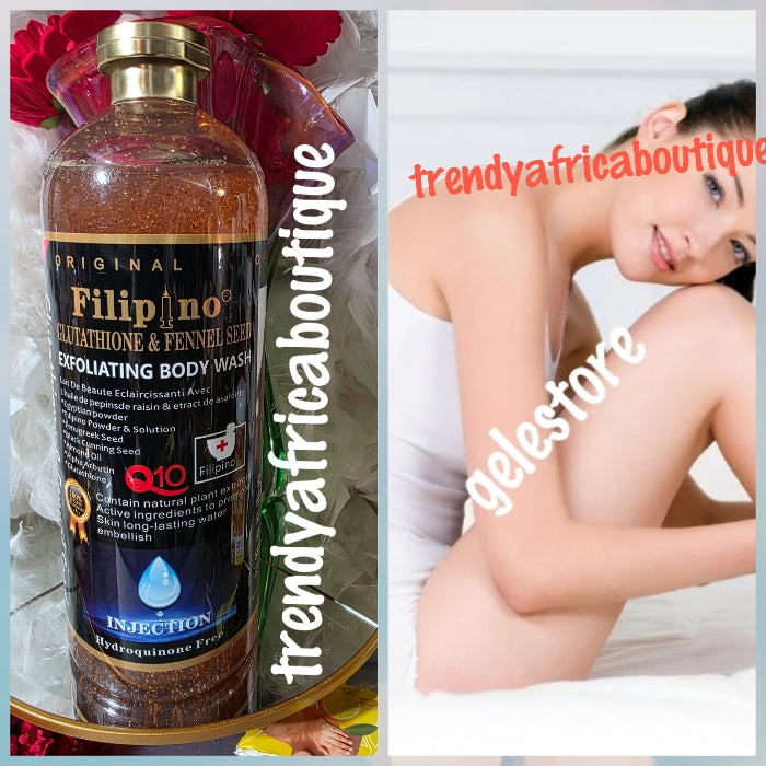 Filipino whitening glutathions & funnel seed exfoliating body wash. Anti stretch marks, wrinkles, blemishes. 1000ml x 1