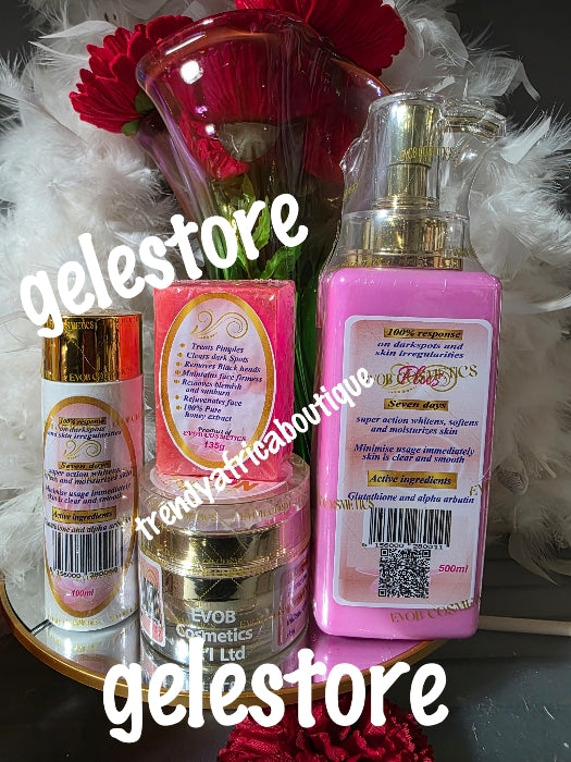 4pc. Combo NO LIMIT Plus  body lotion and NO LIMIT strong facial whitening face cream, soap & Serum. Soften and moisturize. 100% response on darks spots, pimples and acne. 7 days Action