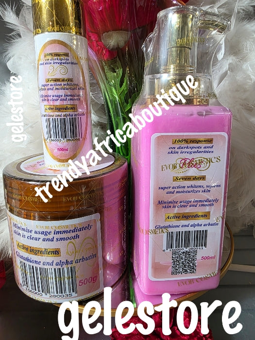 3pcs set perfect combo:No Limit pink whitening body milk, black soap and no limit whitening booster serum/oil new package!! Serum