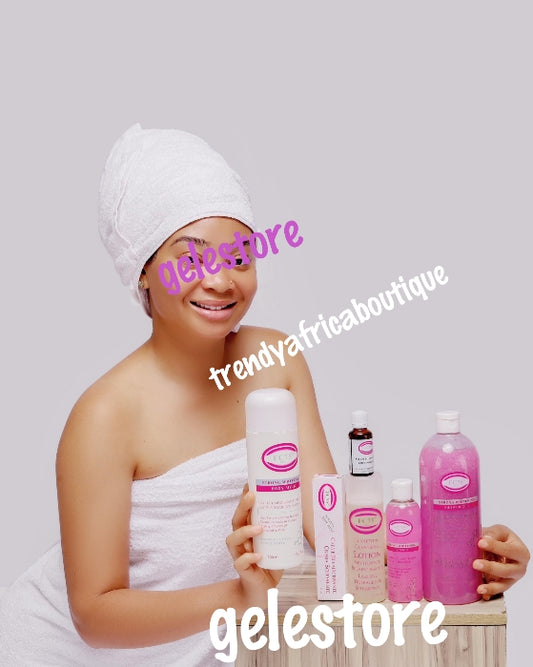 6pcs. BANGA!! FC75 PARIS reinforced French formula body lotion, whitening serum, body glycerin, face cream,  Shower gel, and face cleanser