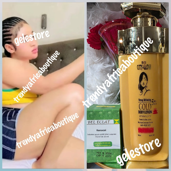 Kombination: Gluta Master Terminal White Body Lotion 500 ml und Serum 120 ml. Stark aufhellendes Gluta + Kojic Pro Glutathion 150000 mg.