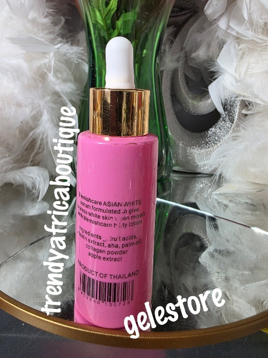 NEW BANGA!!!  Blemish care  Miss glow Asian white serum 40ml x 1. AHA, COLLAGEN POWDER,FRUIT ACID. mix with any blemish care serum