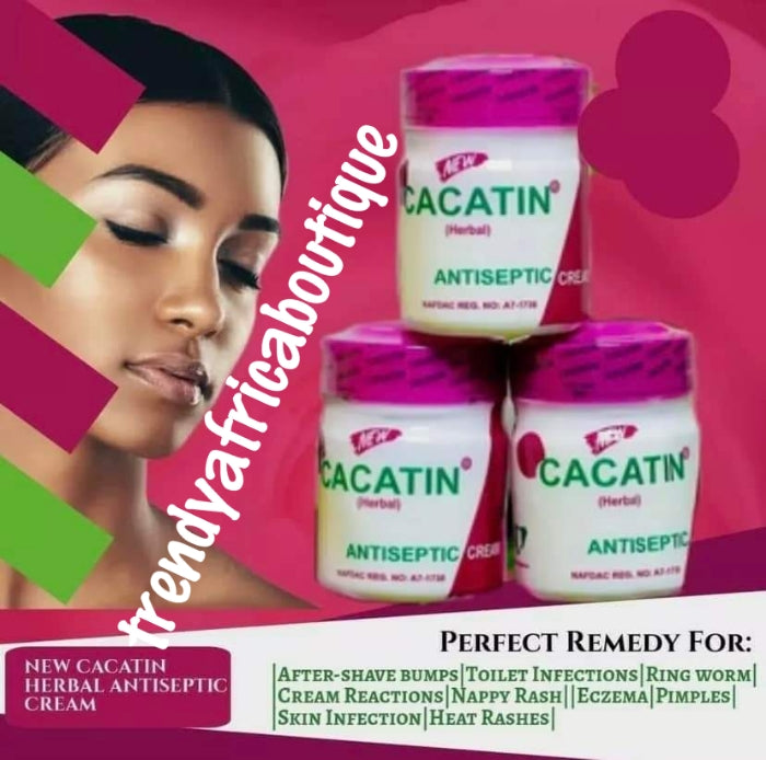 1 jar sale: Cacatin herbal antiseptic cream skin & hair 100g jar x 1, razo bumps and more etc