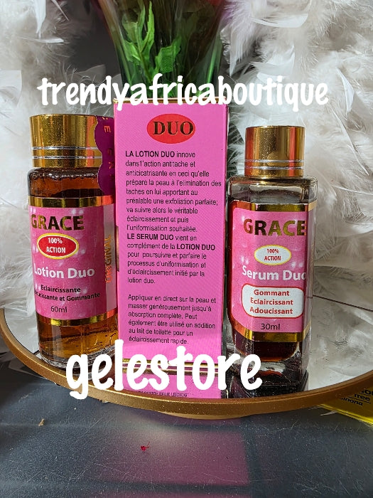 Back in stock: Grace Duo dark spots lightening serum/oil + cleanser combo. Clears dark spots from Knuckle, elbows, knees etc fast a quick Action!