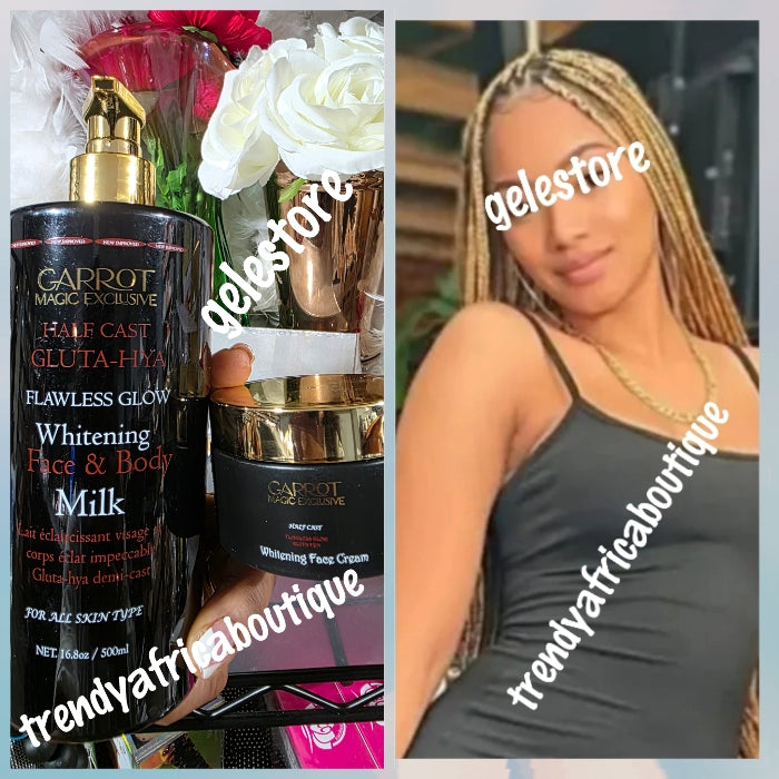 Another Bangar: 3pcs. Carrot Magic Exclusive half cast whitening body milk (lotion), face cream & abebi glutathion soap. Flawless Glow