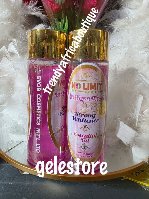 NO LIMIT 3X Mega Blast starkes, aufhellendes ätherisches Öl, formuliert mit natürlichen Pflanzenextrakten. Kann sicher direkt auf Gesicht und Körper aufgetragen oder in eine Lotion gemischt werden. 100mlx1. Für alle Hauttypen