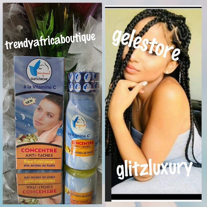 Gluta C-Konzentrat, intensiv aufhellendes und strahlendes Serum/Öl. 120-ml-Flasche. Verleiht einen schönen gelben Unterton 