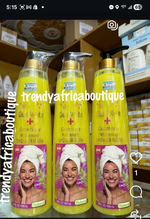 1 bottle Sale: Gluta  White & glutathion whitening shower gel. Exfoliating and toning organic 1000ml x 1