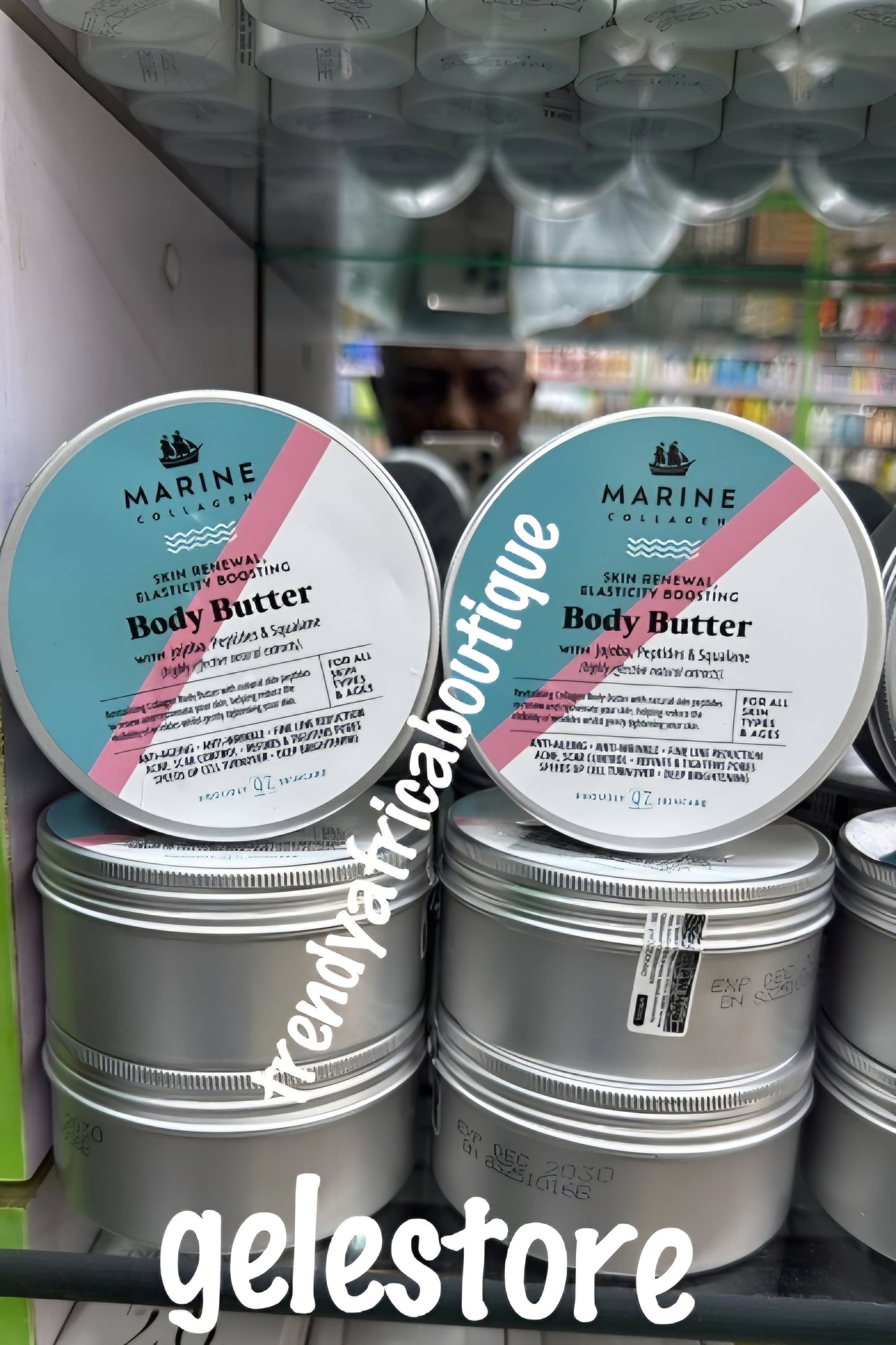 NEW PRODUCT ALERT!! Marine Collagen skin renewal elasticity boosting body butter cream. Higherly effective anti-aging brightening for ALL SKIN TYPES. 250ML X 1 jar sale