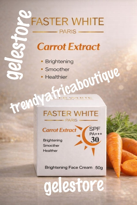 New Product alert: Original Faster White Paris Carrot Brightening face cream spfb30. Promote natural glow.  50g x 1