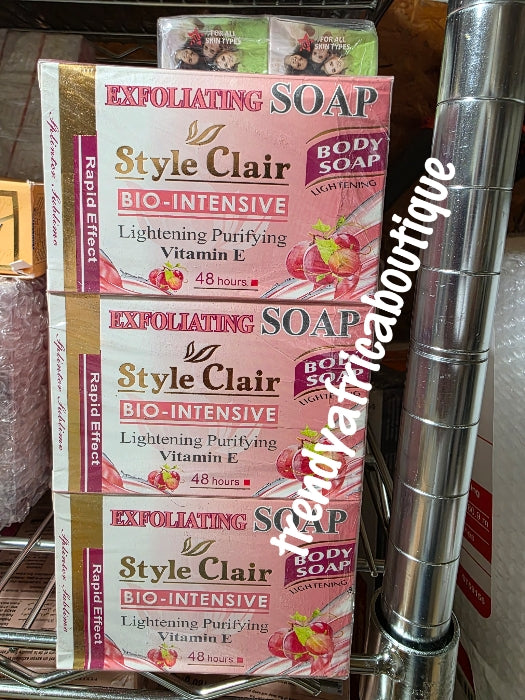 2 soap style clair lightening, exfoliating soap. Lightening purifying vitamin E soap. 48hrs x 2 rapid effects