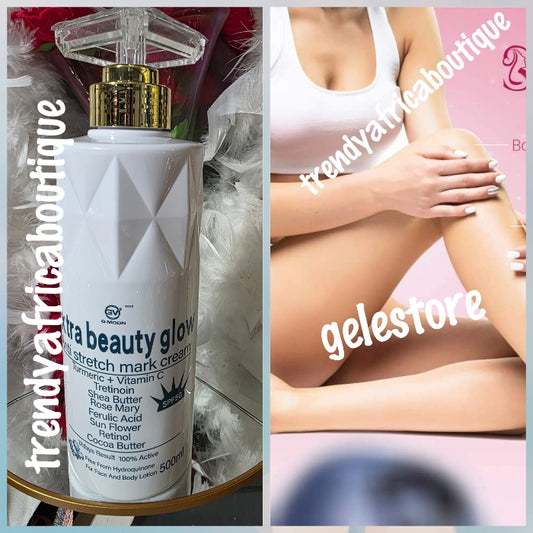 Another Banga body milk: Extra beauty Glow anti stretch mark face &  body lotion with vit. C & TURMERIC. 12 days Active 500ml x 1.  Gives 3 to 4 shades lighter