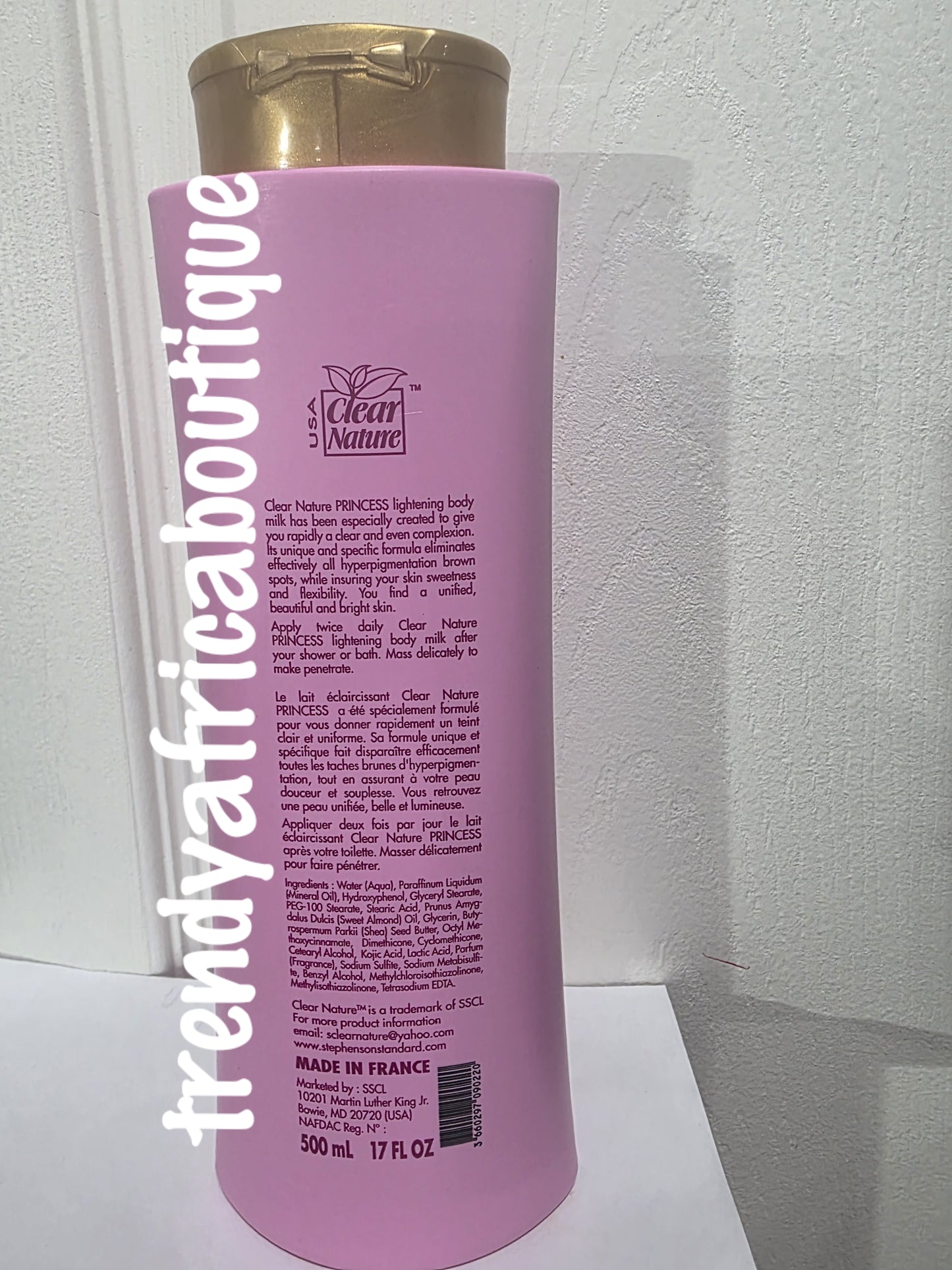 Another Banga: Clear Nature Princess skin lightening body lotion (Milk) FAST ACTIVE! Better for dry skin 500ml x 1