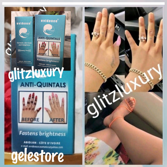 2pcs Sturborn dark knuckles whitening treatment; Evidence anti Quintals fast brightening solution for your dark knuckles, knees and elbows 30ml cleanser + 15ml whitening serum concentre
