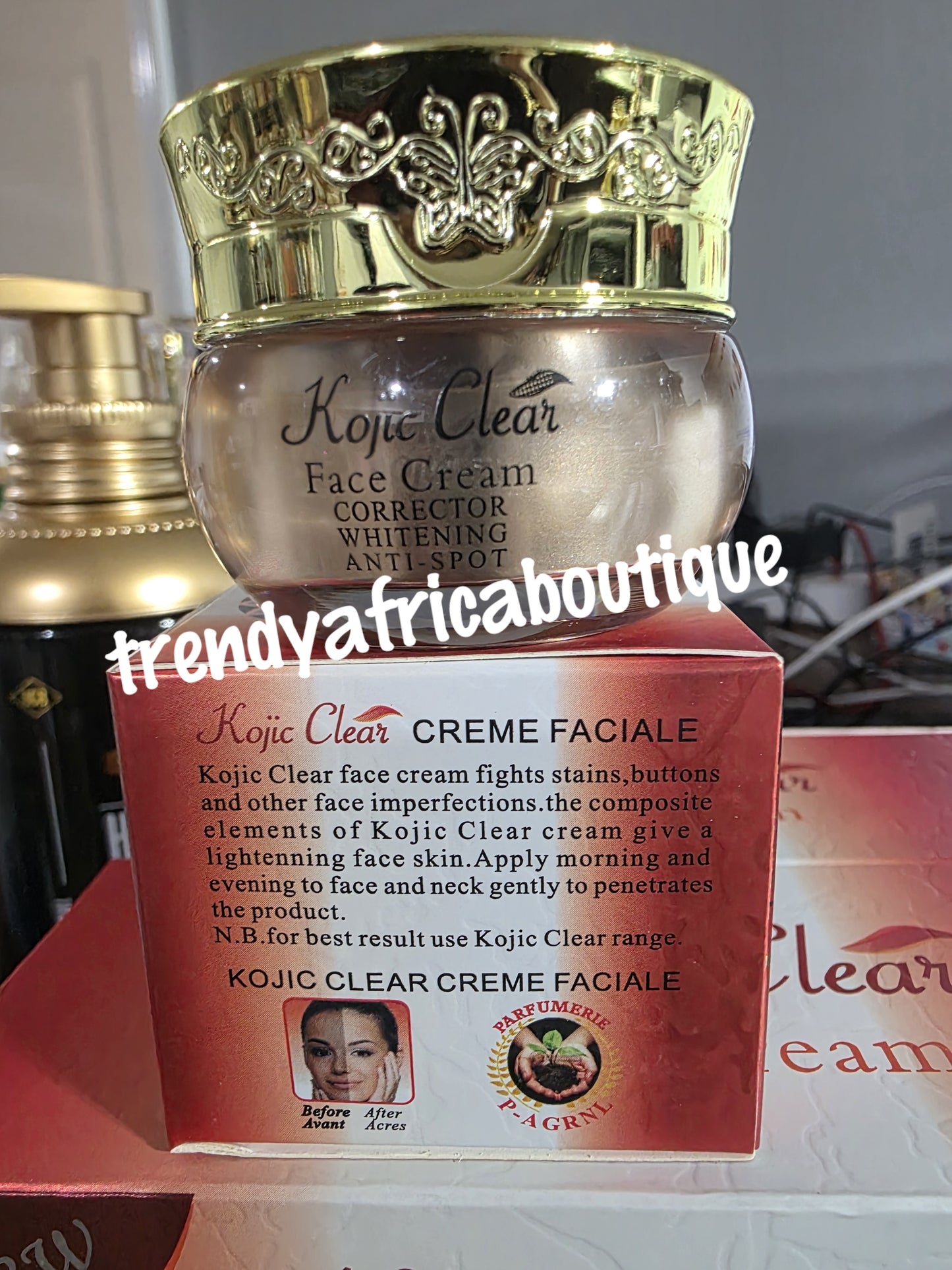 New Kojic  Clear face cream corrector whitening face cream.  Anti spot 7 days 30ml x 1. Price is for one