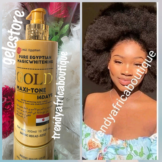 Neue und verbesserte Pure Egyptian Whitening Gold Maxitone Gesichts- und Körperlotion. 300-ml-Flasche. Hydrochinonfrei!!