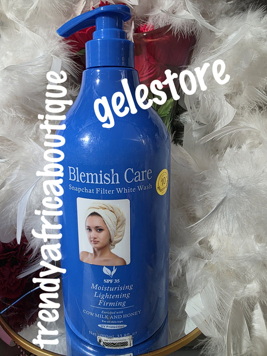 Another Banga: Blemish care Snapchat filter white lightening & firming body wash spf 35. Enriched with cow milk & Honey 1000ml x 1 spf35