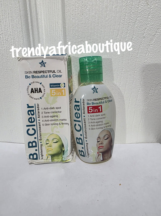 BB Clear AHA Unifying Serum/Öl mit Vit. C. Hartnäckige Entfernung hartnäckiger schwarzer Flecken an Ellbogen, Knien, Innenseiten der Oberschenkel und Achselhöhlen mit Peeling-Wirkung von Fruchtsäuren, 30 ml x 1. 