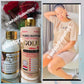 2pcs  Purec Egyptian magic whitening GOLD body lotion. 300ml & Gluta Kojic whitening serum. 100ml. Fast whitening formulated to evenly lighten,