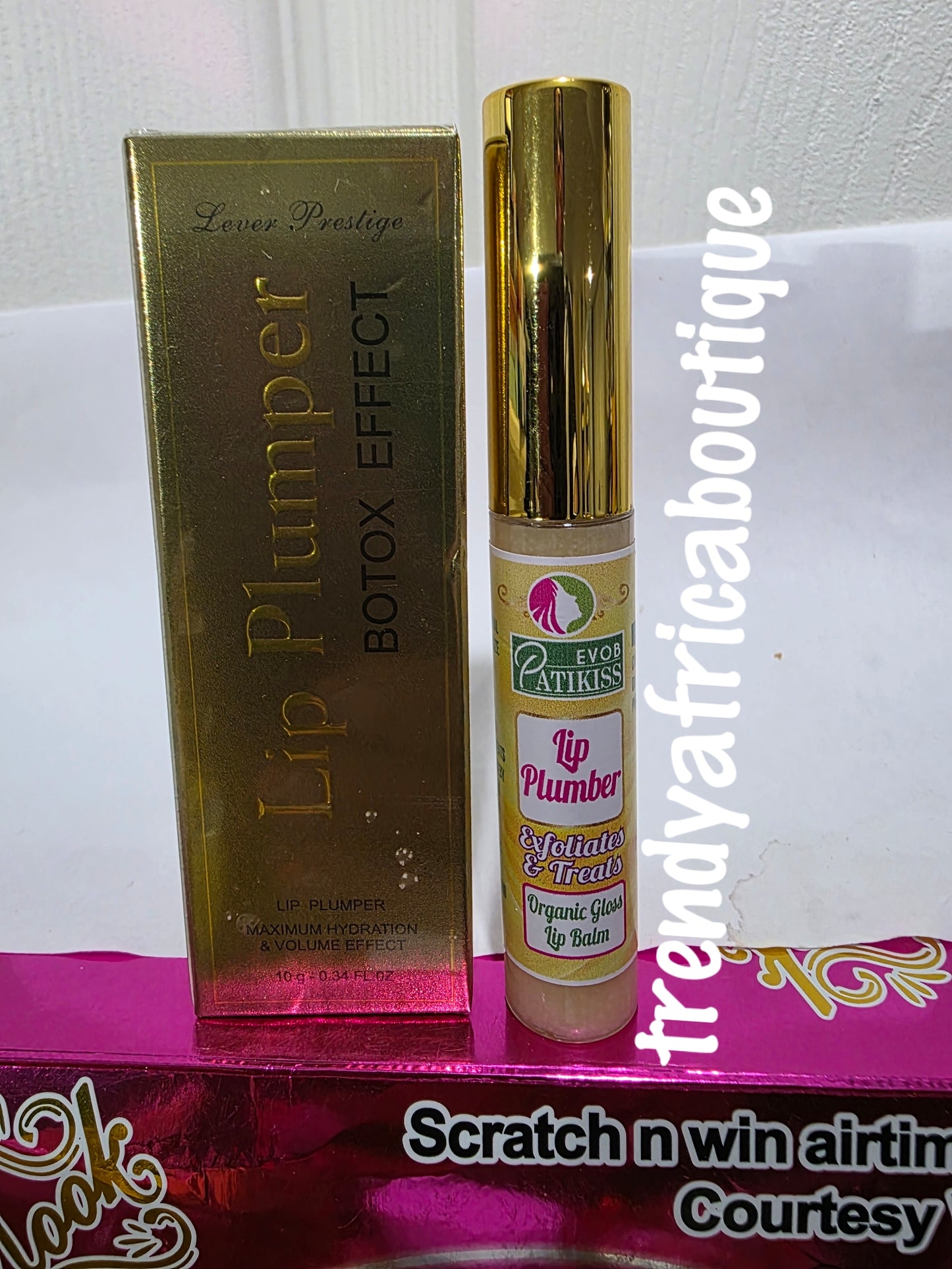 2pcs. Evob PATIKISS lip plumber exfoliates and treat crack discolored lips 💋 & botox effect lip gloss plumber